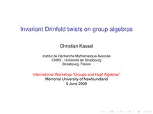 Invariant Drinfeld twists on group algebras