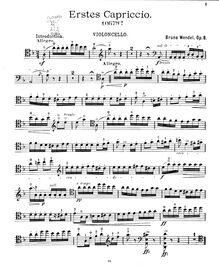 Partition de violoncelle, Capriccio No.1, Op.8, D minor