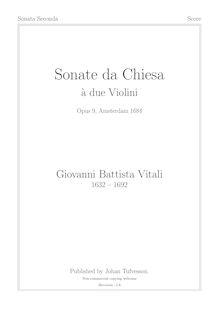 Partition compléte, Sonate da Chiesa à due Violini, Op.9