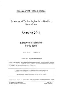 Session 2011 bac STG Mercatique
