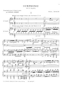 Partition complète, Symphony en C, Dukas, Paul