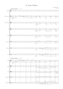 Partition , Leise Tränen FullScore, Liedzyklus für Bariton, Klavier, Chor und Streicher