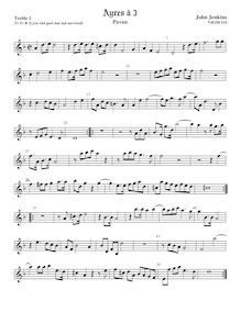Partition viole de gambe aigue 1, Airs pour 3 violes de gambe avec Lyra viole de gambe et clavecin par John Jenkins