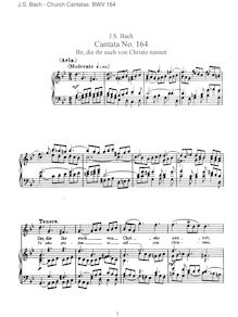 Partition complète, Ihr, die ihr euch von Christo nennet, Bach, Johann Sebastian