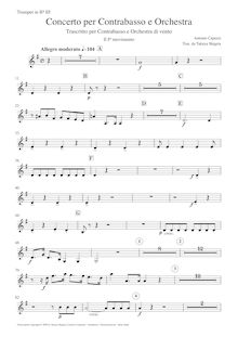 Partition trompette 3 en B♭, Concerto pour Double-basse et orchestre