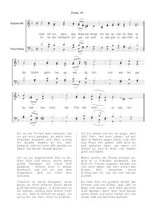 Partition Ps.69: Gott hilf mir, denn das Wasser dringt, SWV 166, Becker Psalter, Op.5