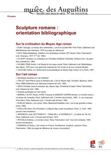 Sculpture romane : orientation bibliographique