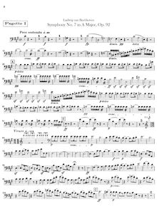Partition basson 1, 2, Symphony No.7, A major, Beethoven, Ludwig van
