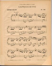 Partition complète, Capriccietto, Op.156, Heller, Stephen