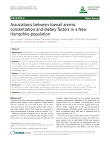 Associations between toenail arsenic concentration and dietary factors in a New Hampshire population