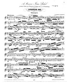 Partition violon 1, corde quatuor No.7, G minor, Rubinstein, Anton