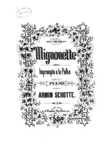 Partition complète, Mignonette, Impromptu à la polka pour le piano