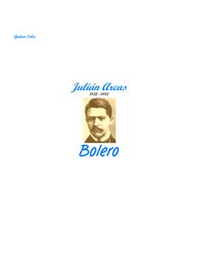 Partition complète, Bolero, A minor, Arcas, Julián