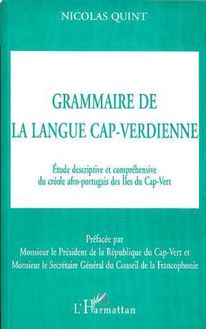 GRAMMAIRE DE LA LANGUE CAP-VERDIENNE
