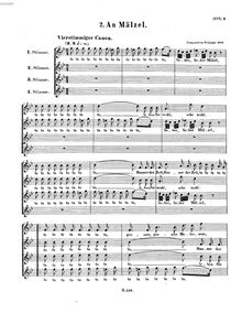 Partition complète, An Mälzel,, B♭ major, Beethoven, Ludwig van