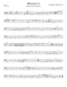 Partition viole de basse 2, Madrigali a 5 voci, Libro 2, Pallavicino, Benedetto
