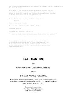 Kate Danton, or, Captain Danton s Daughters - A Novel