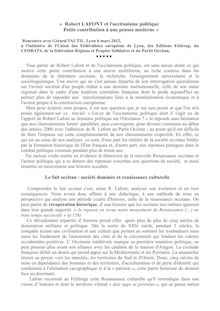 « Robert LAFONT et l'occitanisme politique Petite contribution à une ...