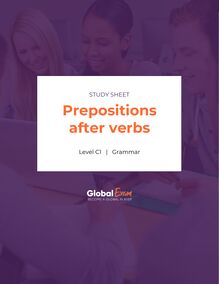 Prepositions after verbs