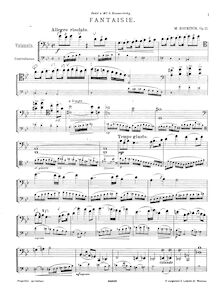 Partition de violoncelle, Fantaisie pour violoncelle et basse, Op.11