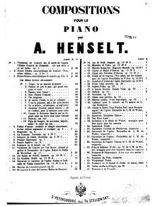 Partition , Valse en F major, 2 Petites Valses, Op.28, Henselt, Adolf von