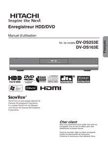 Notice Enregistreur DVD Hitachi  DV-DS253E