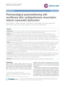 Pharmacological postconditioning with sevoflurane after cardiopulmonary resuscitation reduces myocardial dysfunction