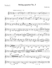 Partition violon 1, corde quatuor No.3, Tchaikovsky, Pyotr par Pyotr Tchaikovsky