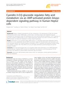 Cyanidin-3-O-β-glucoside regulates fatty acid metabolism via an AMP-activated protein kinase-dependent signaling pathway in human HepG2 cells