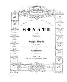Partition complète, Piano Sonata No.37 en D major, Haydn, Joseph par Joseph Haydn