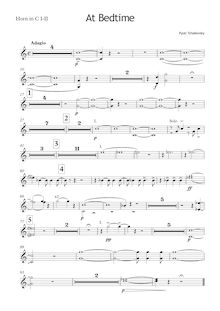 Partition cor 1/2 (C), At Bedtime, На сон грядущий, Tchaikovsky, Pyotr