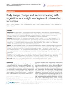 Body image change and improved eating self-regulation in a weight management intervention in women