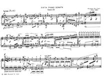 Partition complète, Piano Sonata No.5, St. Clair, Richard