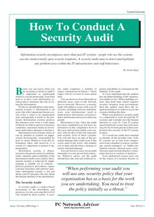 120 - How to conduct a security audit