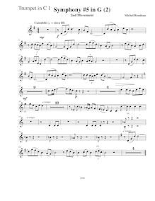 Partition trompette 1 (C), Symphony No.5, Symphony on Canadain Folk Themes