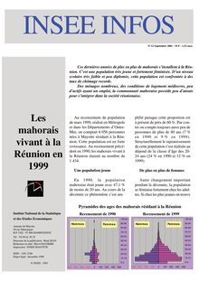 Les mahorais vivant à la Réunion en 1999