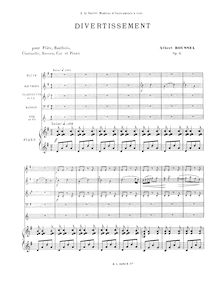 Partition complète (=partition de piano), Divertissement, Op.6