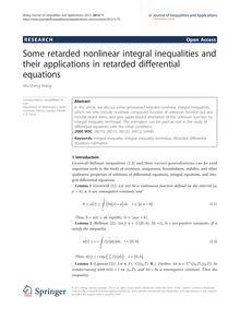 Some retarded nonlinear integral inequalities and their applications in retarded differential equations