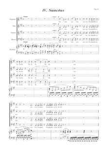 Partition I, Sanctus et Benedictus, Mass en C, Op.86, C major, Beethoven, Ludwig van
