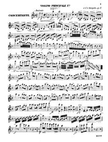 Partition violon 1 , partie, Concertante pour 4 violons et orchestre, Op.17
