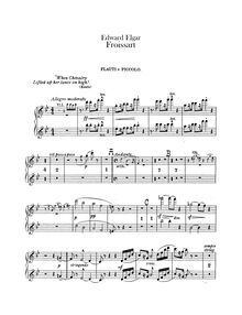 Partition flûte / Piccolo, Froissart, Op.19, Elgar, Edward