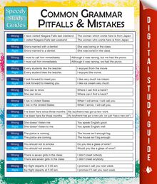 Common Grammar Pitfalls And Mistakes (Speedy Study Guides)