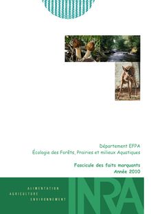 Département EFPA Écologie des Forêts, Prairies et milieux ...