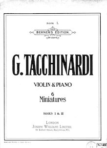 Partition Score et , partie Book 1, Six Miniatures pour violon et Piano