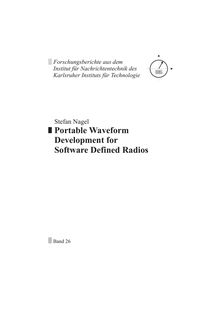 Portable Waveform Development for Software Defined Radios [Elektronische Ressource] / Stefan Werner Nagel. Betreuer: F. Jondral