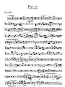 Partition basse, Les Préludes, Symphonic Poem No.3, Liszt, Franz