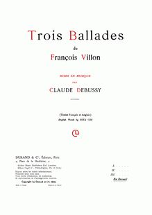 Partition complète (scan), Trois Ballades de François Villon