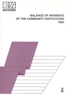 Balance of payments of the Community institutions 1994