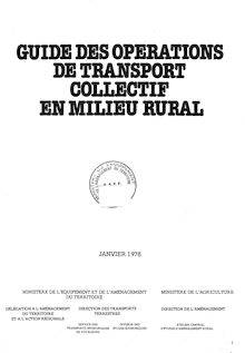 Guide des opérations de transport collectif en milieu rural. : 4918_1