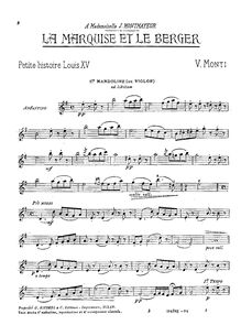 Partition mandoline 1 (ou violon 1), La Marquise et le Berger, La Marquise et le Berger. Petite histoire Louis XV